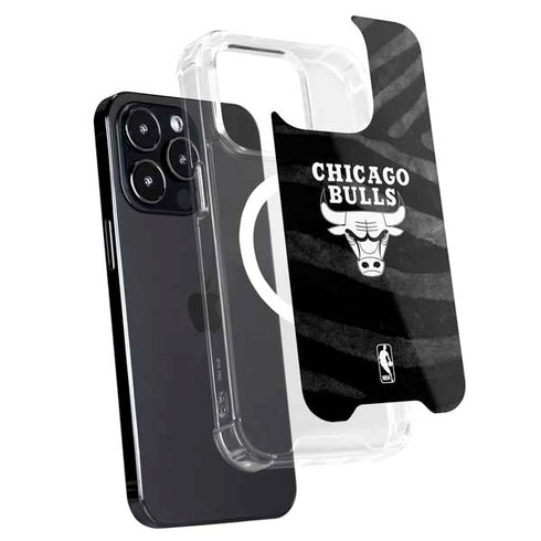 NBA Chicago Bulls Black Animal Print iPhone 16 Pro MagSafe Case